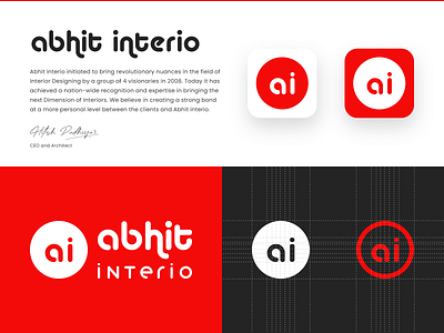 Abhit Interio Logo Design adobe illustrator cc adobe photoshop cc adobe xd design graphic design illustration logo ui ui design ux design