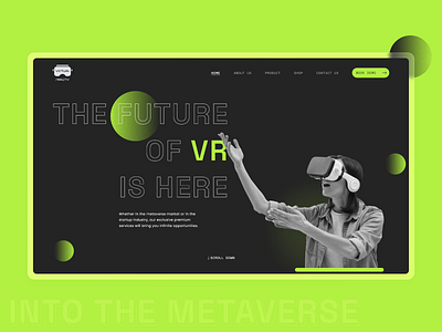 Virtual Reality Tech Startup Landing Page Design