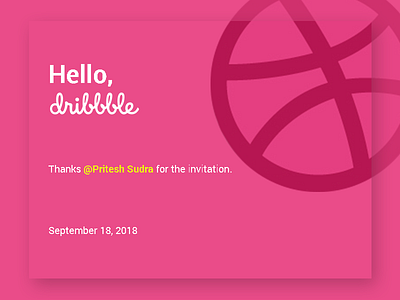 Hello Dribbble..!! graphic design