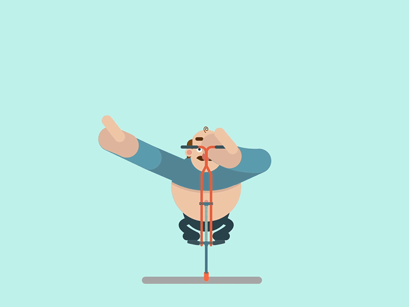 Stanley's Pogo 2d aftereffects animation character design illustration motion motiongraphics walkcycle