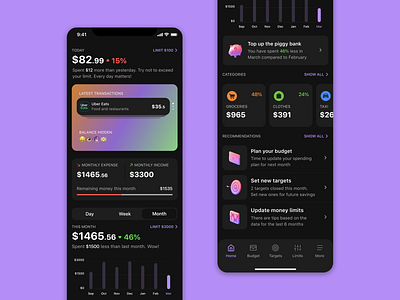 Finance Tracker App app finance investment mobile money savings ui