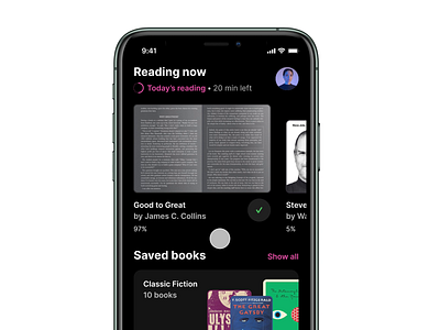 Books App Prototype animation app book card design ebook interaction mobile prototype reading recommendation ui