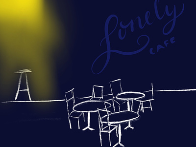 Lonely Cafe illustration