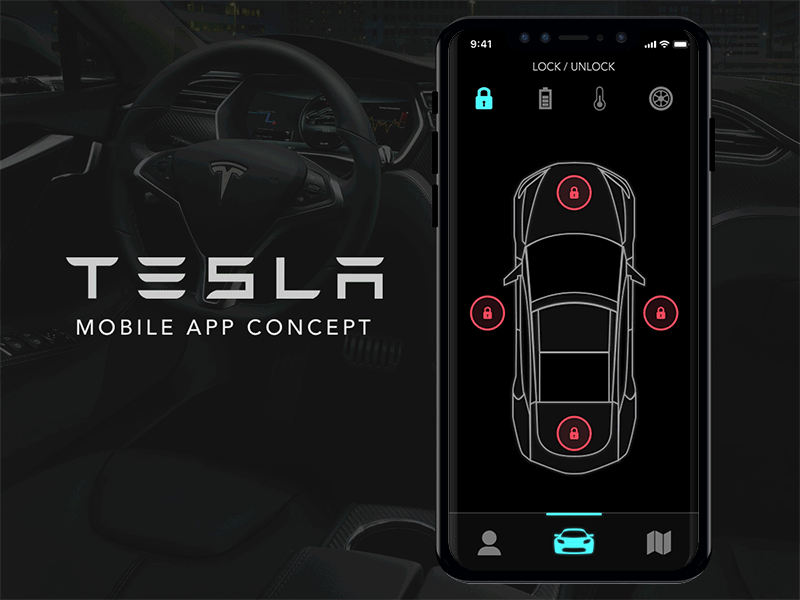 Tesla mobile app concept