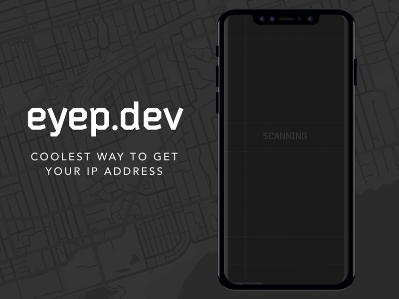 Eyep.dev dark ui location maps website