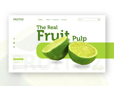 creartink fruit factory design illustration landing page design typography ui ui design uidesign ux web design webdesign