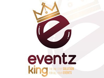 Eventz King Logo Design e logo events logo illustraion illustrator logo logo design logo inspiration logodesign vector