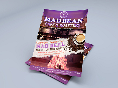 Madbean Flyer broucher coffeeshop flyer flyer design offer photoshop