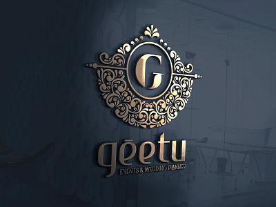 Geethu Event Planner Logo branding design emblem logo g logo illustraion logo logo design logo mockup