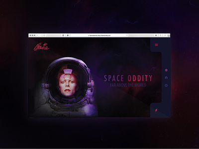 Bowie Landing Page gradient landing page modern music sci-go space ui ux web website