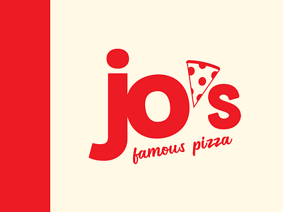 Jo's Famous Pizza Logo (Alt Version) logotype pizza logo restaurant branding