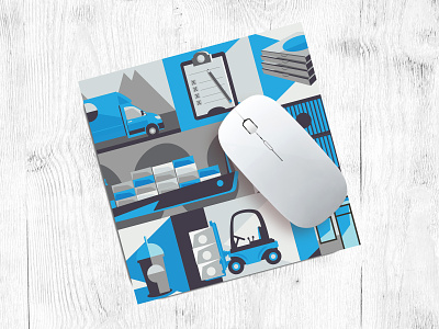 Team Three Group Mouse Pad brand merchandise clip board forklift international trade merchandise mousepad shipping