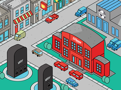 Isometric City (WIP lower section) buildings city factory isometric art isometric design