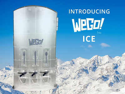 WeGo! Trio Ice Social Graphic advert facebook graphic mountain restaurant snow social media vending machine