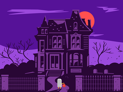 Trick Or Treater ghost halloween halloween costume haunted house purple