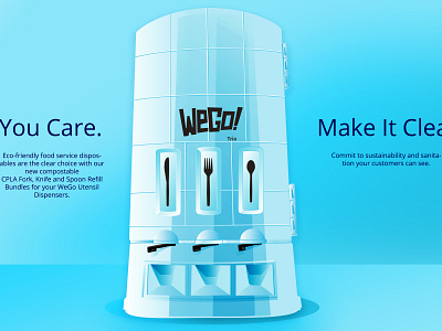 WeGo! Trio Ice Ad advertising restaurant restaurant supply vending machine