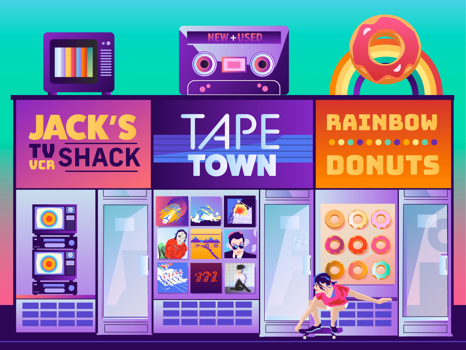 Strip Mall re mix By Richard Mullins On Dribbble Strip Mall re mix By Richard Mullins On Dribbble