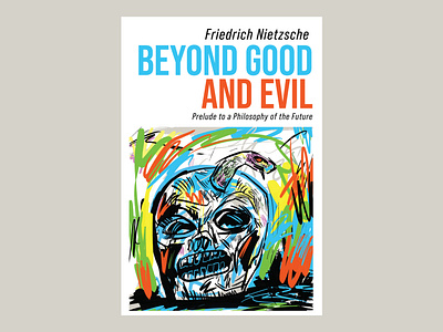Beyond Good And Evil book cover cover art digital painting existentialism philosopher philosophy skulls