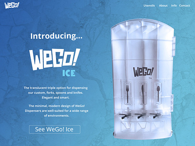 Landing Page Concept for WeGo! Trio Ice Vending Machine dispenser restaurant supply vending machine web design web page