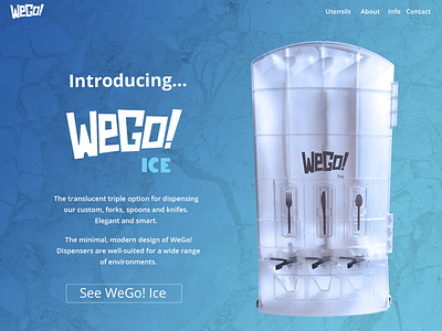 Landing Page Concept for WeGo! Trio Ice Vending Machine