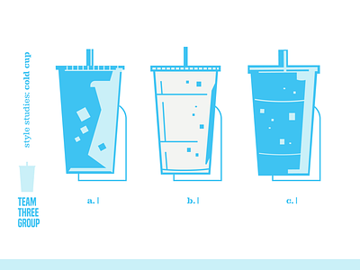 Cold Cup Style Studies blue brand exploration branding cold cup plastic cups restaurant supply style study