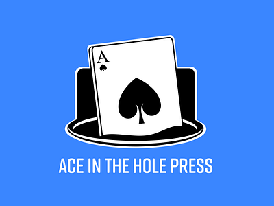 Logo Design For Ace In The Hole Press ace branding illustrated logo logo playing card pool publishing true crime publishing
