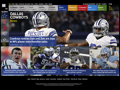 Bleacher Report Website Redesign football sports news web design