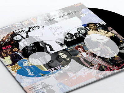 Columbia Records - 60 Years die cut record sleeve design