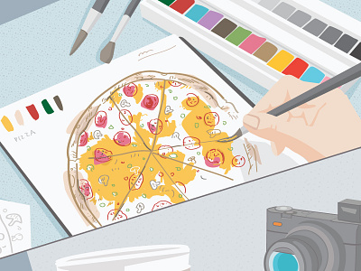 Illustration & Photography Panel brushes camera paint photography pizza vector website graphic