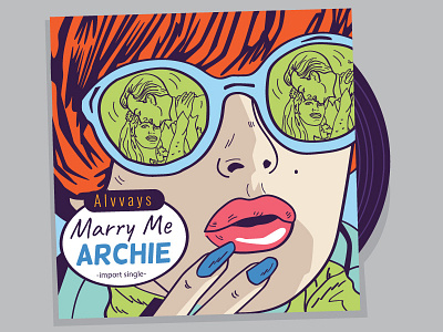 Marry Me Archie - Record Art 12 inch single alvvays pop art retro romance. fan art