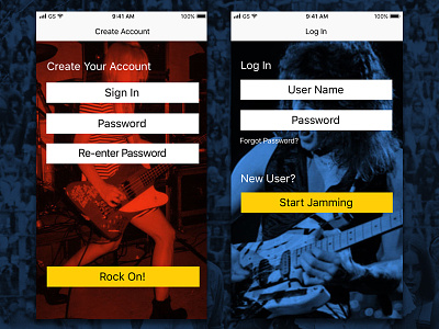 Create Account | Sign In Screens bass guitar kim gordon no wave rock shred sign in screen sonic youth
