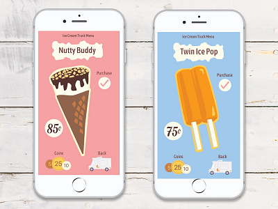 Ice Cream Truck Game Screens
