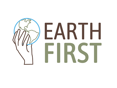 Earth First Logo Revised branding earth colors ecofriendly indentity logo