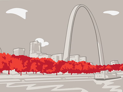 St. Louis Gateway Arch In Autumn