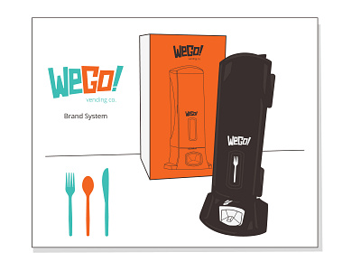 WeGo Style Tile brand and identity fork knife logo spoon