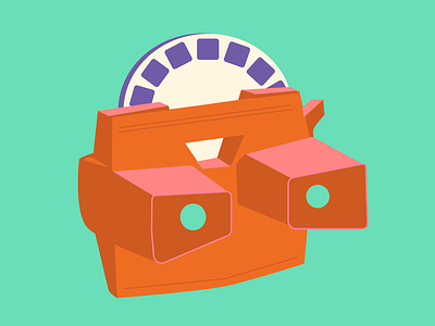 Viewmaster childhood flat design toy viewmaster