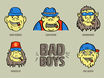 Bad Boys cartoon character characterdesign