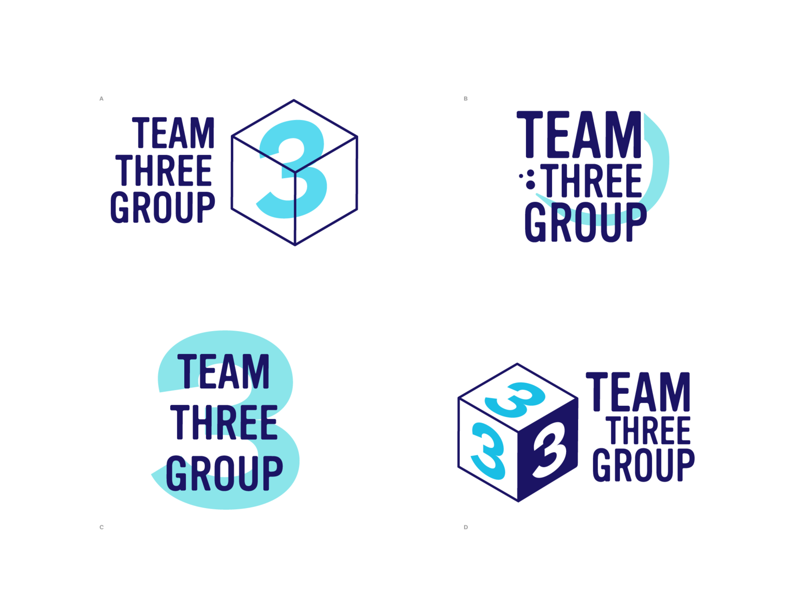 Team Three Group Logo Concepts by Richard Mullins on Dribbble