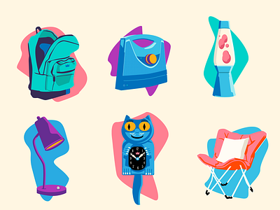 Off To College Essentials (Icon Set) backpack college dorm lamp lava lamp wireless speaker