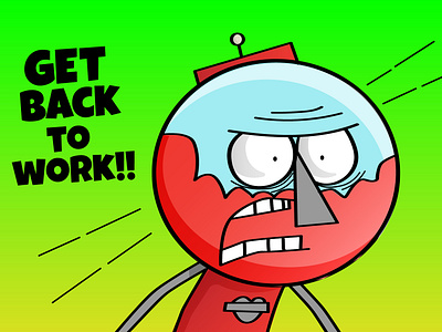 Get Back To Work! cartoon fan art gumball machine regular show