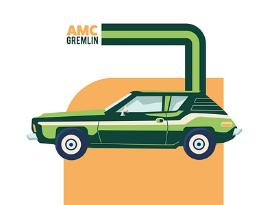 AMC Gremlin 70s retro amc amc motors corporation auto car gremlin hatchback motor car
