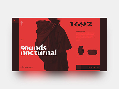 Nocturnal art design grid komz minimal red typography ui ux web webdesign whitespace