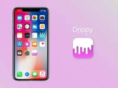 Day 005 : App Icon - Daily UI challenge 005 app dailyui dailyuichallenge drippy icon iphonex logo purple userfirstagency ux