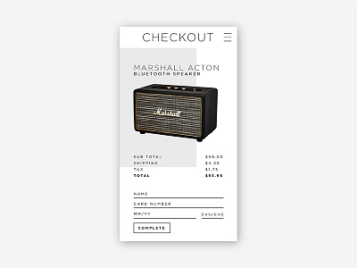 Day 002 : Credit Card Checkout - Daily UI challenge challenge checkout dailyui dailyux graphicdesign minimalist monochromatic ui userfirstagency ux