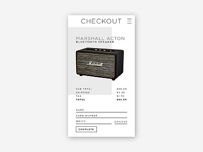 Day 002 : Credit Card Checkout - Daily UI challenge