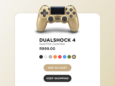 Day 033 : Customize Product - Daily UI challenge customize dailyui dailyux design graphicdesign playstation product ps4 ui userfirst userfirstagency ux
