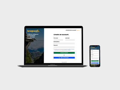 Leapsail Sign Up Page Redesign