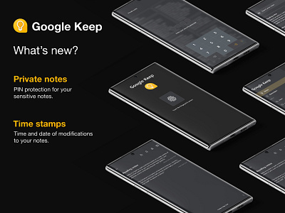 Google Keep app design ui ux