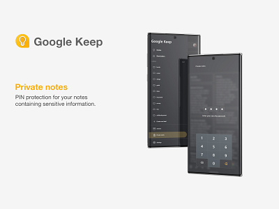 Google Keep Private notes app design ui ux
