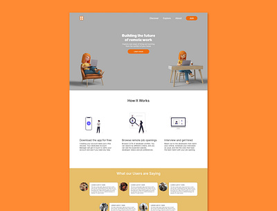 Landing Page UI Design #DailyUI #003 design illustration minimal ui ux web